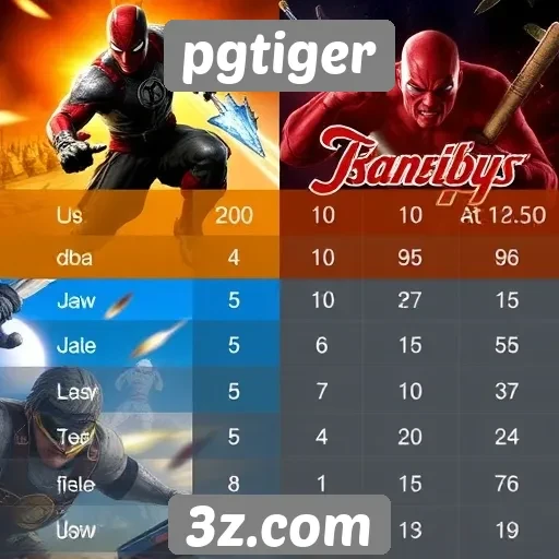 Comparativo de jogos populares no PGTiger